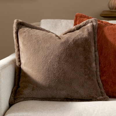 furn. Furn Kallu Faux Fur Polyester Filled CushionMocha45 X 45Cm from B&Q