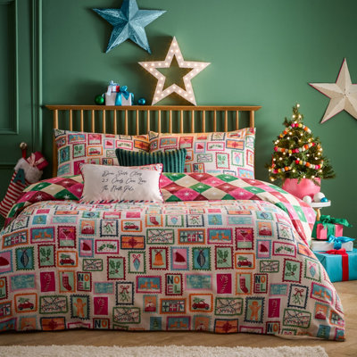 B&Q - Furn. Dear Santa Printed Duvet SetDoubleMulticolour