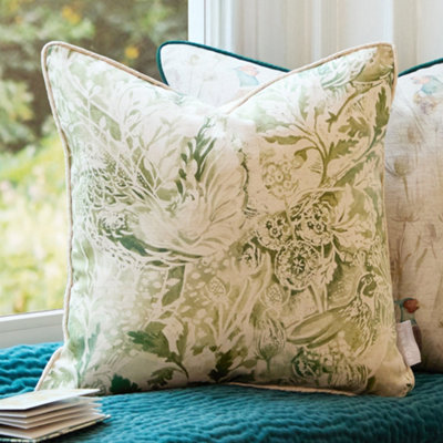 Voyage Maison Voyage Rothesay Printed Piped Feather Filled CushionMeadow43 X 43Cm from B&Q