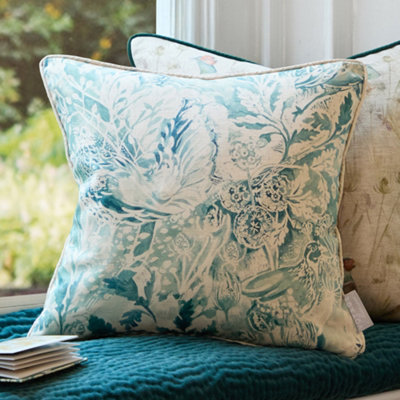 Voyage Maison Voyage Rothesay Printed Piped Feather Filled CushionDuck Egg43 X 43Cm from B&Q