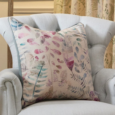 Voyage Maison Voyage Kenton Printed Piped Feather Filled CushionLoganberry50 X 50Cm from B&Q