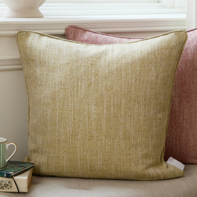 Voyage Maison Voyage Jedburgh Textured Woven Square Feather Filled CushionMeadow50 X 50Cm from B&Q