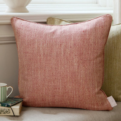 Voyage Maison Voyage Jedburgh Textured Woven Square Feather Filled CushionGarnet50 X 50Cm from B&Q