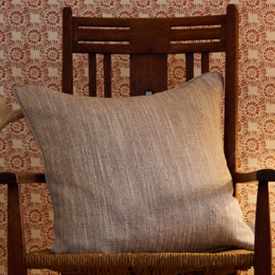 Voyage Maison Voyage Jedburgh Textured Woven Square Feather Filled CushionNut50 X 50Cm from B&Q