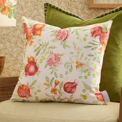 Voyage Maison Voyage Pomegranate Grove Printed Feather Filled CushionRed43 X 43Cm from B&Q