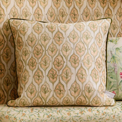Voyage Maison Voyage Zephyr Printed Velvet Feather Filled CushionLotus50 X 50Cm from B&Q