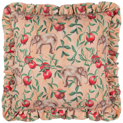 Wylder Tropics Okara Elephant Printed Ruffle Cushion Cover from B&Q
