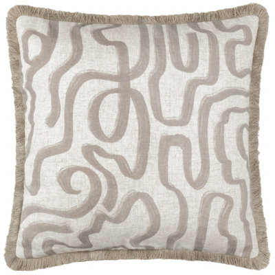 Höem Hoem Lina Abstract Printed Feather Rich Cushion