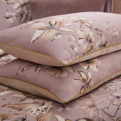 Voyage Maison Voyage Floella 100% Cotton Printed Piped Pillowcase PairPurple50 X 75Cm from B&Q