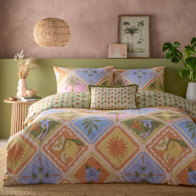 Furn. Tropicala Printed Duvet SetsDoubleMulticolour from B&Q