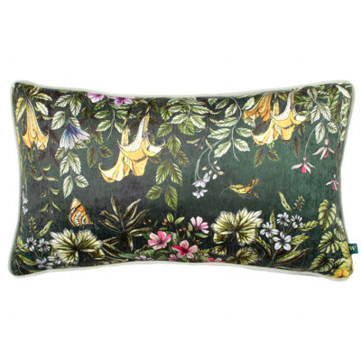 Wylder Leilani Lafa Printed Chenille Feather Rich Cushion from B&Q
