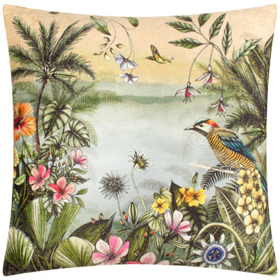 Wylder Leilani Riverine Printed Chenille Feather Rich Cushion from B&Q