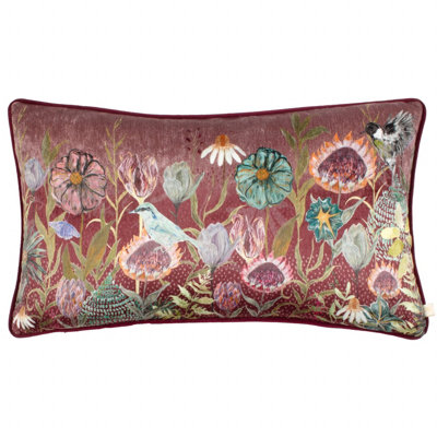 Wylder Meadow Bloom Blossom Garden Printed Chenille Cushion Cover from B&Q