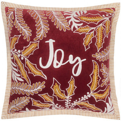 Paoletti Winter Joy Embroidered Cushion Cover from B&Q