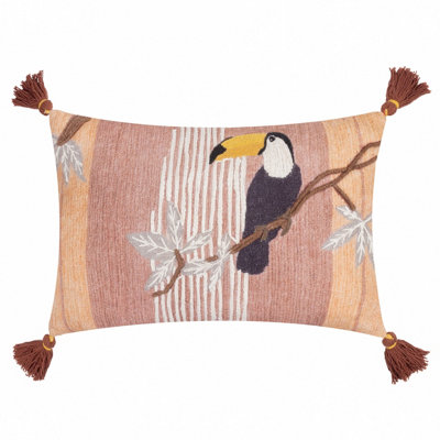 Wylder Treetop Toucan Embroidered Cushion Cover from B&Q