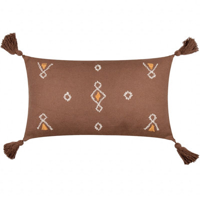 Yard Meare Embroidered Cotton Cushion Cover from B&Q