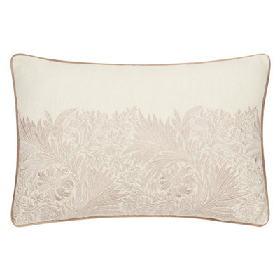 B&Q -  Marigold Embroidered Velvet Cushion Cover