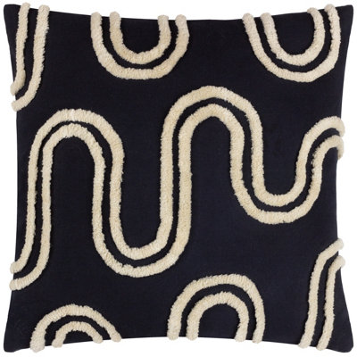 Heya Home Archie Tufted Feather Rich Cushion from B&Q
