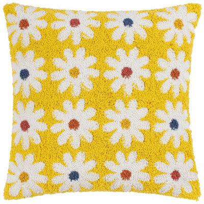 Heya Home Daisy Knitted Feather Rich Cushion from B&Q