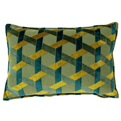 B&Q -  Delano Velvet Jacquard Feather Rich Cushion