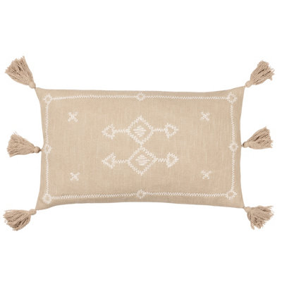 Yard Folis Embroidered Feather Rich Cushion from B&Q