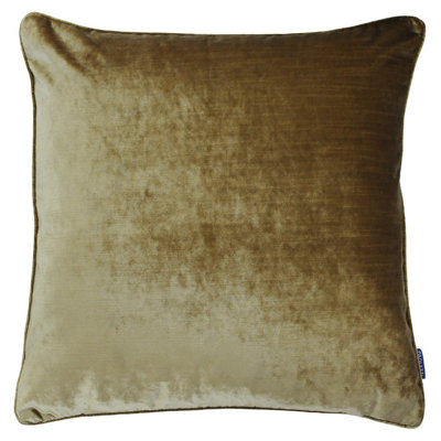 Paoletti Luxe Velvet Piped Feather Rich Cushion from B&Q