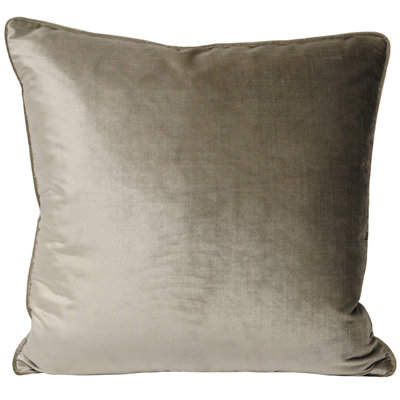 Paoletti Luxe Velvet Piped Feather Rich Cushion from B&Q