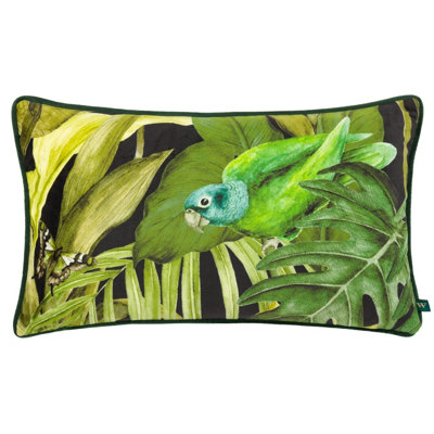 Wylder Psitta Velvet Piped Feather Rich Cushion from B&Q