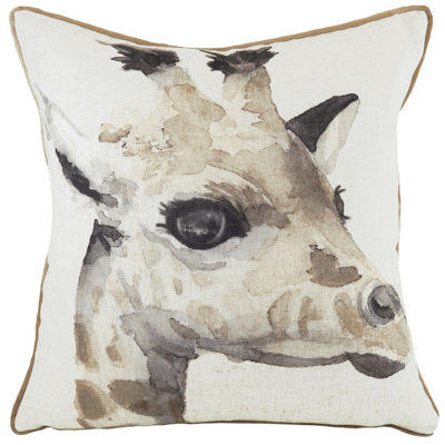 Evans Lichfield Safari Giraffe Giraffe Feather Rich Cushion from B&Q