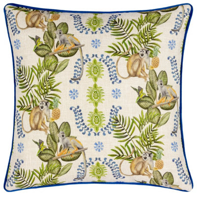 Wylder Valera Lagos Monkey Tropical Polyester Filled Cushion from B&Q