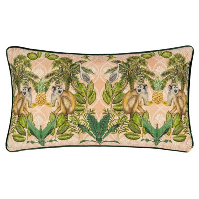 Wylder Valera Korba Monkey Tropical Feather Filled Cushion from B&Q