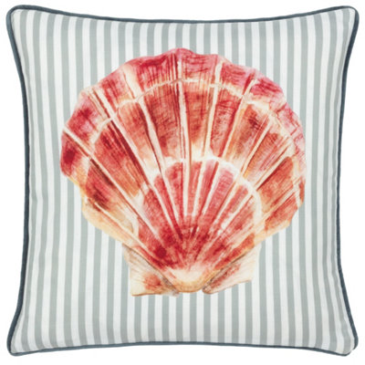 Evans Lichfield Salcombe Turtle Piped Polyester Filled Cushion from B&Q