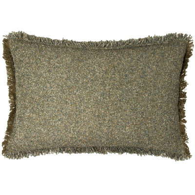 Yard Doze Reversible Fringed Polyester Filled Cushion from B&Q