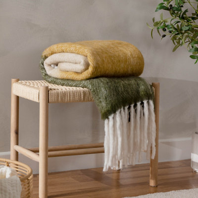 Yard Rawton Ombre Herringbone Tasselled Throw from B&Q