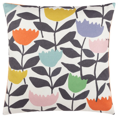 Furn. Tulipa Scandi Floral Cushion Cover from B&Q