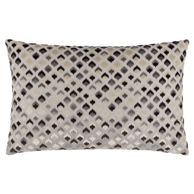 Paoletti Lexington Velvet Jacquard Feather Filled Cushion from B&Q