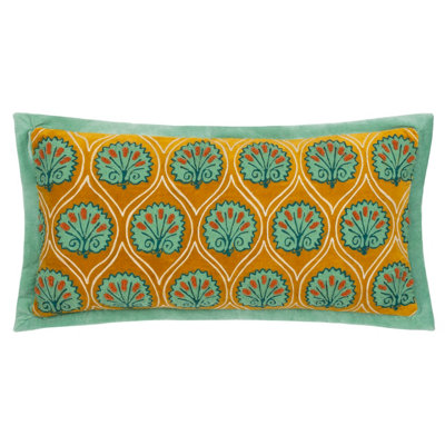 Paoletti Casa Embroidered Cotton Velvet Cushion Cover from B&Q