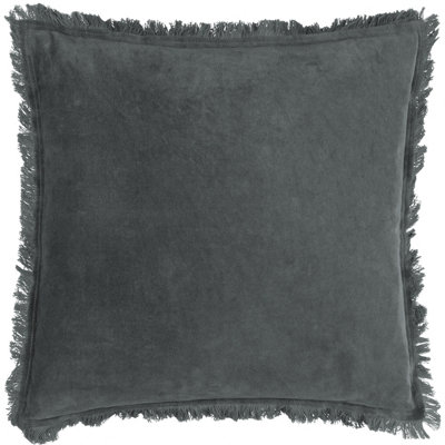 Yard Jaye Velvet Fringed Polyester Filled Cushion from B&Q