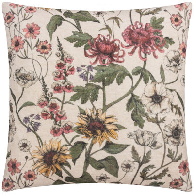 B&Q -  Wallflower Floral Feather Filled Cushion