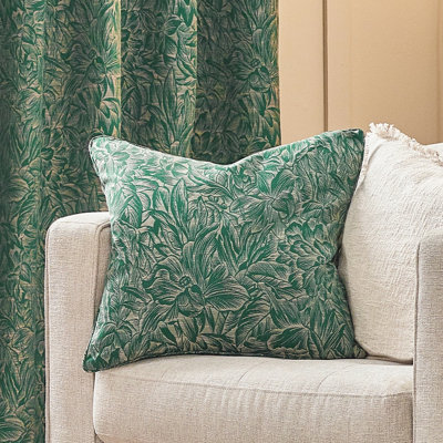 Wylder Grantley Jacquard Piped Polyester Filled Cushion from B&Q