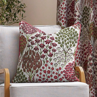 B&Q -  Ophelia Floral Jacquard Cushion Cover