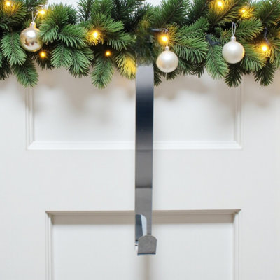 Silver Metal Sturdy Wreath Hanger from B&Q