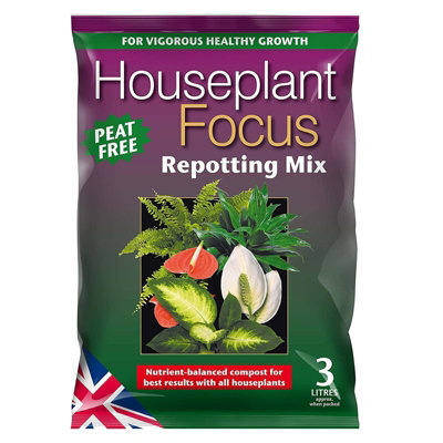 Growth Technology Growth Tech Houseplant Focus Repotting Mix Peat Free 3L from B&Q