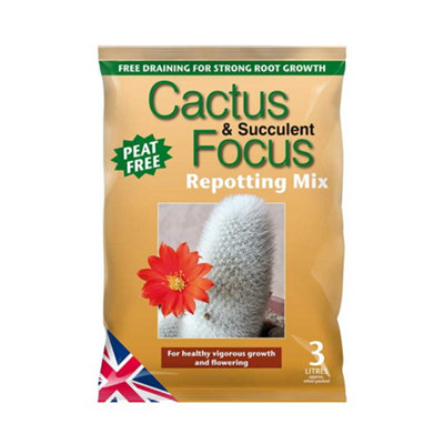 Growth Technology Growth Tech Cactus & Succulent Focus Repotting Mix Peat Free 3L from B&Q