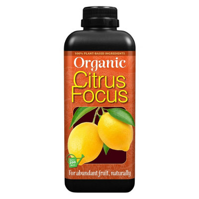 Growth Technology Yellow Organic Citrus Focus Liquid Fertiliser Concentrate, 1L Large B&Q