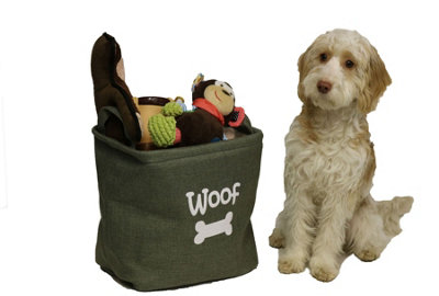 Rosewood Forest Canvas Dog Toy Holder Basket Bag Organizer Storage - Image 7