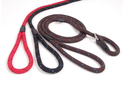 Rosewood Rope Twist Slip Lead Red/black 64" from B&Q