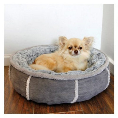 Rosewood 40 Winks Deep Plush Donut Bed Grey 68.5Cm (27") from B&Q