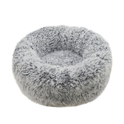 Rosewood Pet Bed Silver Fluff Round Comfort Bed from B&Q