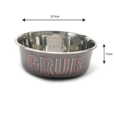 Rosewood Stainless Steel Grub Dog Bowl from B&Q